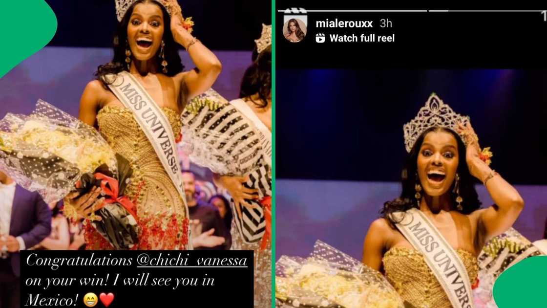 Mia Le Roux congratulated Chidimma Adetshina Mia Le Roux congratulated Chidimma Adetshina