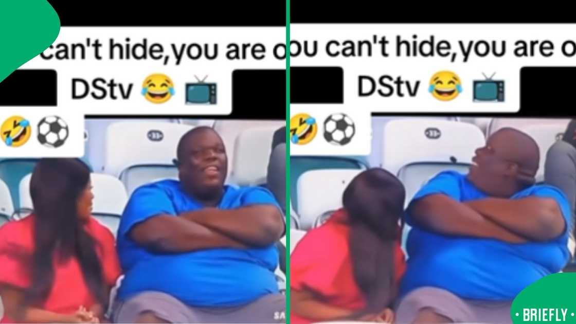 During a football game, a TikTok revealed a couple’s awkward reaction as they covered their faces when filmed During a football game, a TikTok revealed a couple’s awkward reaction as they covered their faces when filmed