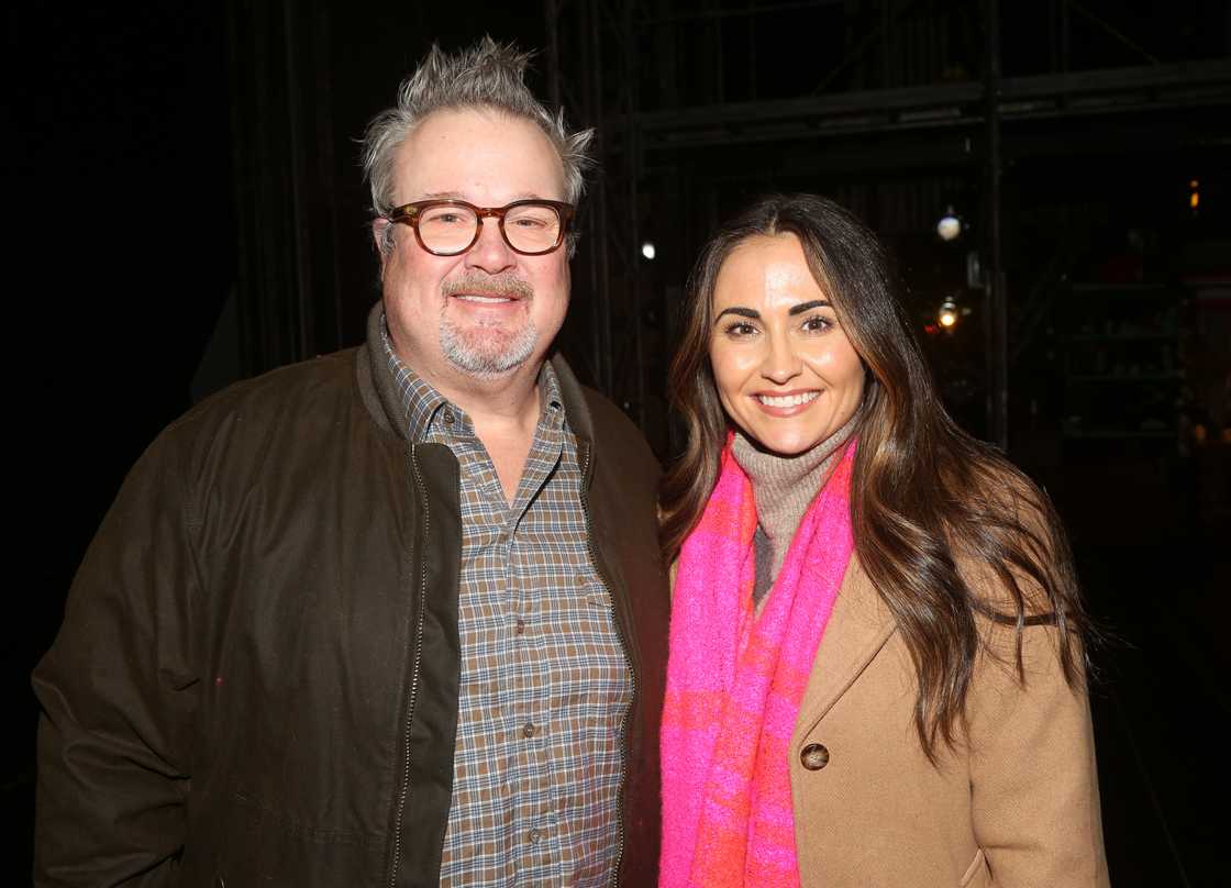 Eric Stonestreet and Lindsay Schweitzer at The Jacobs Theatre Eric Stonestreet and Lindsay Schweitzer at The Jacobs Theatre
