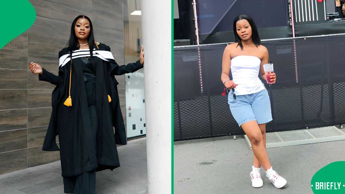 TikTok users congratulated a young lady for bagging two degrees and asked for her suit tailor contact details TikTok users congratulated a young lady for bagging two degrees and asked for her suit tailor contact details