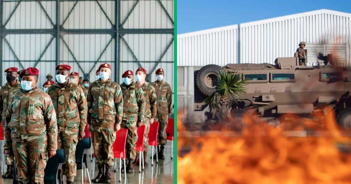 The SA Military was assisted by the Gift of the Givers after a fire broke out at their training camp in the Northern Cape The SA Military was assisted by the Gift of the Givers after a fire broke out at their training camp in the Northern Cape