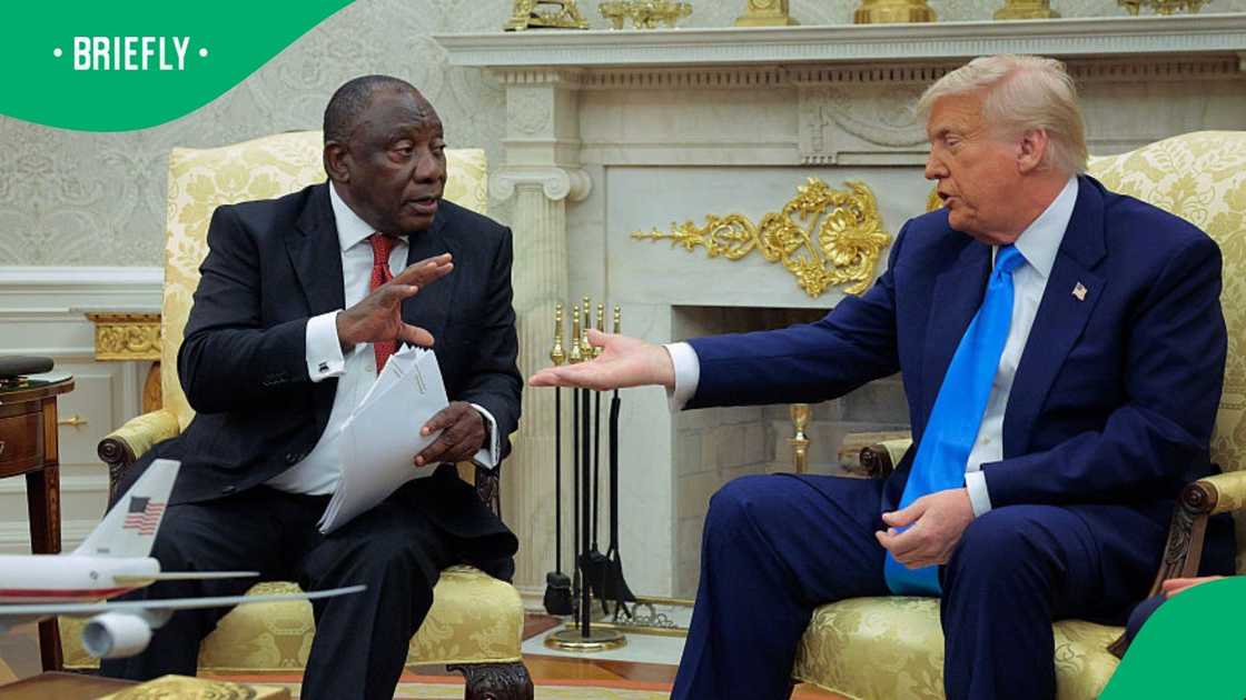 Cyril Ramaphosa having a meeting with Trump Cyril Ramaphosa having a meeting with Trump