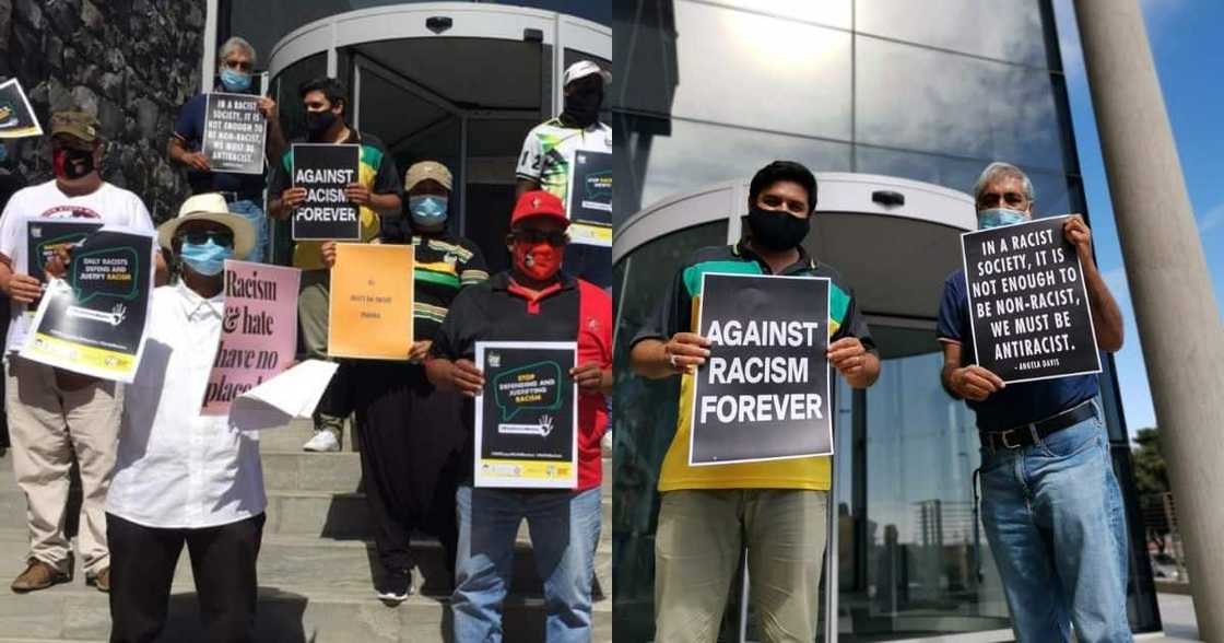 ANC pickets against racism outside eNCA head office in Western Cape ANC pickets against racism outside eNCA head office in Western Cape