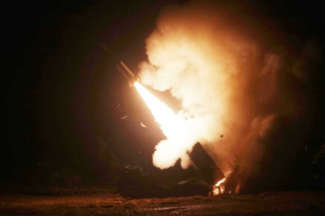 South Korea fires a missile during a joint live-fire exercise with the United States South Korea fires a missile during a joint live-fire exercise with the United States