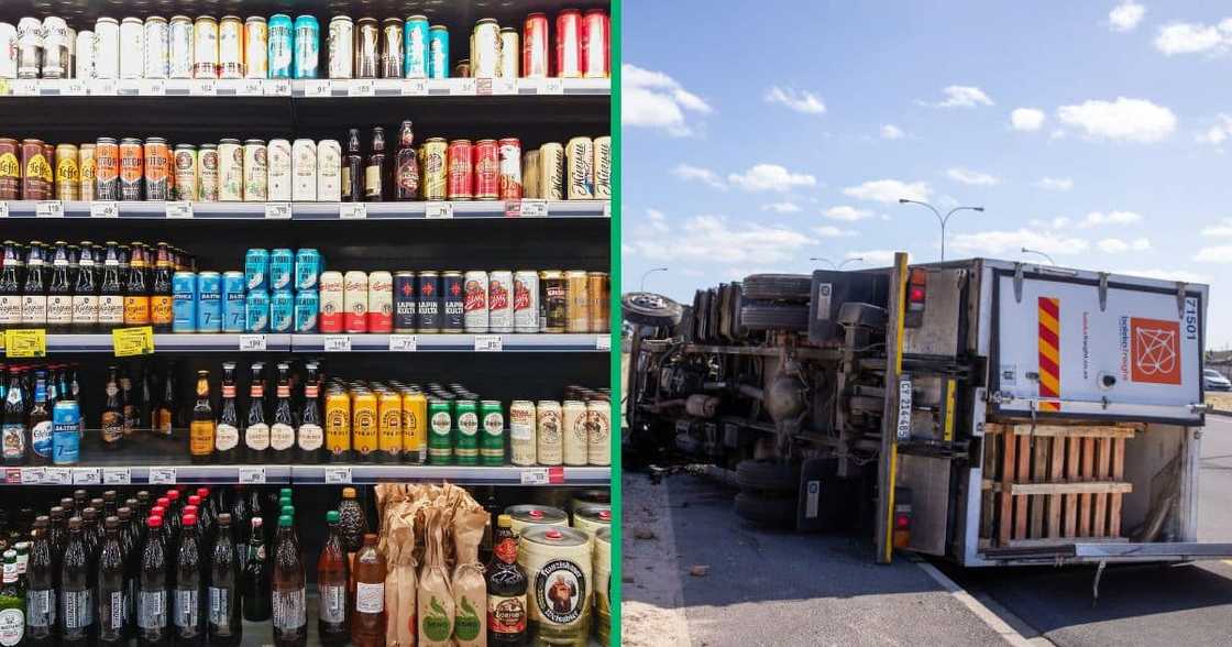 George residents looted a truck full of booze in a viral video George residents looted a truck full of booze in a viral video