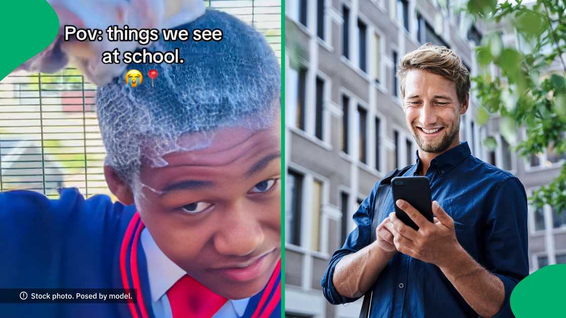 People had a good laugh at a student switching up his hairstyle. People had a good laugh at a student switching up his hairstyle.