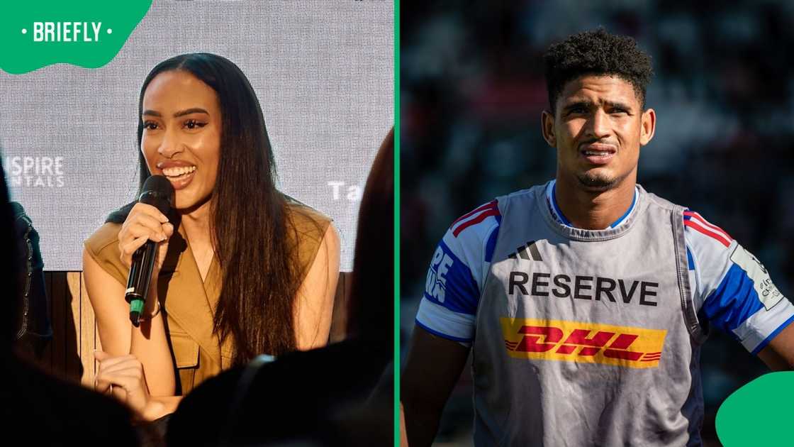 Sarah Langa and Sacha Feinberg-Mngomezulu enjoy family lunch