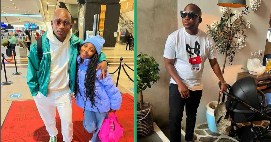 Khuli Chana and daughter Nia Lefika pose for an adorable picture.