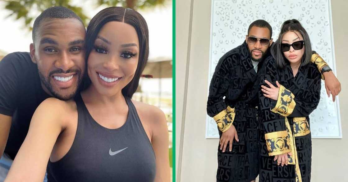 Kudzai Mushonga and his girlfriend Khanyi Mbau Kudzai Mushonga and his girlfriend Khanyi Mbau