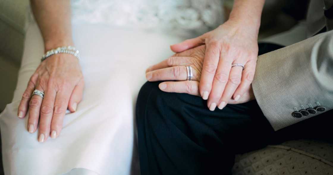 The happy couple got married after 60 years