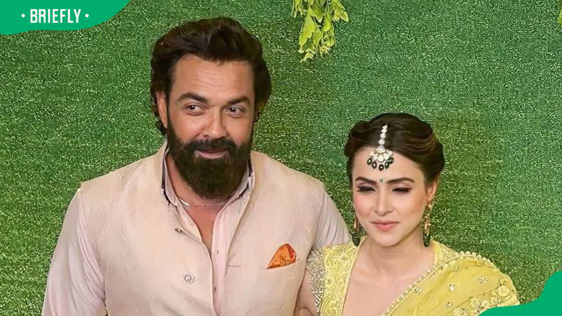 Bobby Deol (L) and his wife Tanya Deol during Bollywood actor Karan Deol's bridal ceremony Bobby Deol (L) and his wife Tanya Deol during Bollywood actor Karan Deol's bridal ceremony