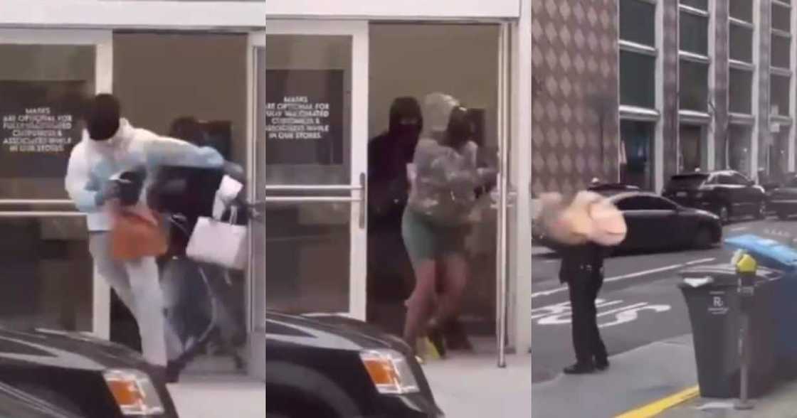 Thieves caught on camera stealing from a store in San Francisco. Thieves caught on camera stealing from a store in San Francisco.