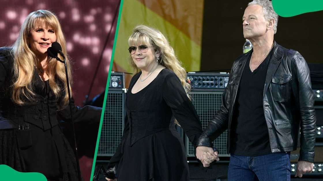 Stevie Nicks at the Barclays Center in 2019 (L). The singer and Lindsey Buckingham at the 2013 New Orleans Jazz & Heritage Festival (R) Stevie Nicks at the Barclays Center in 2019 (L). The singer and Lindsey Buckingham at the 2013 New Orleans Jazz & Heritage Festival (R)