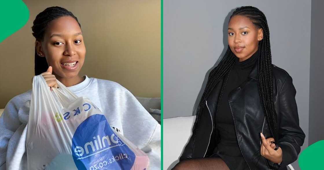 A South African woman named Keabetswe Lesufi shared a TikTok video showcasing her recent Clicks haul A South African woman named Keabetswe Lesufi shared a TikTok video showcasing her recent Clicks haul