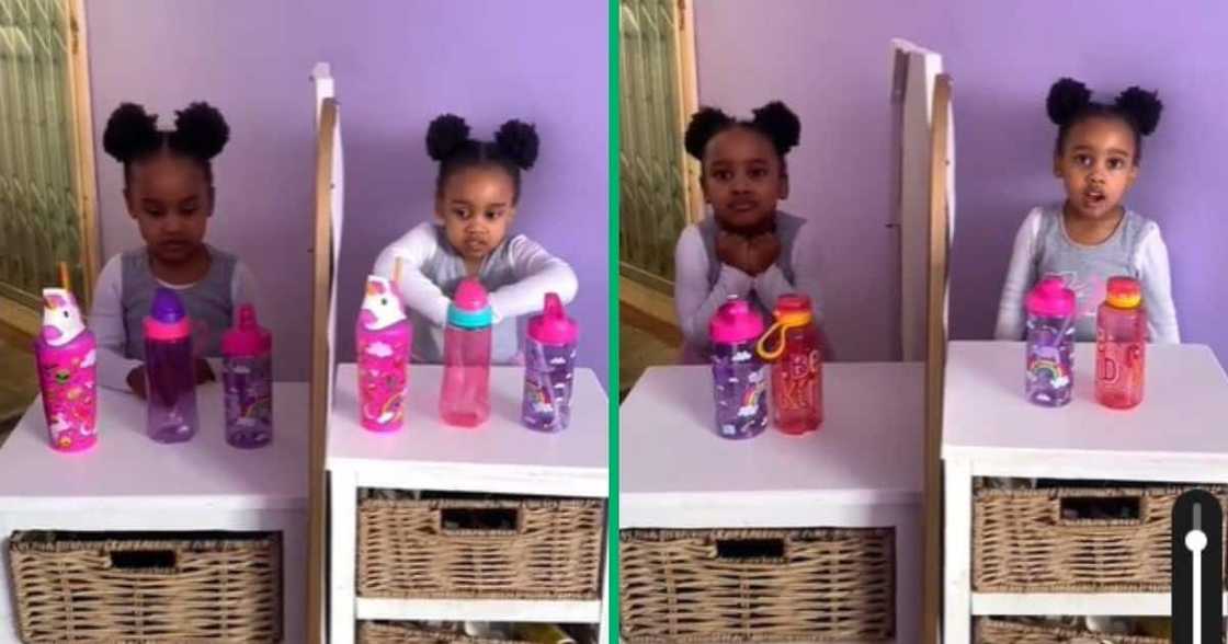 TikTok video of twins' doing telepathy test