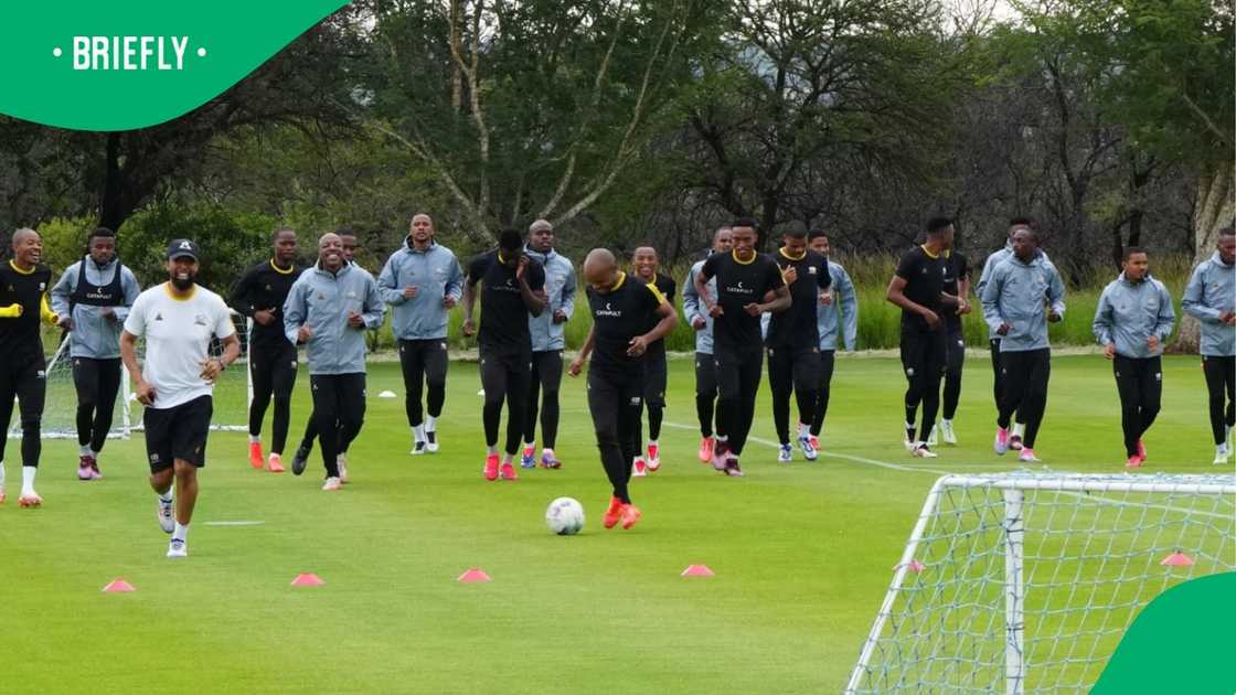 Bafana Bafana train ahead of their match against Lesotho.