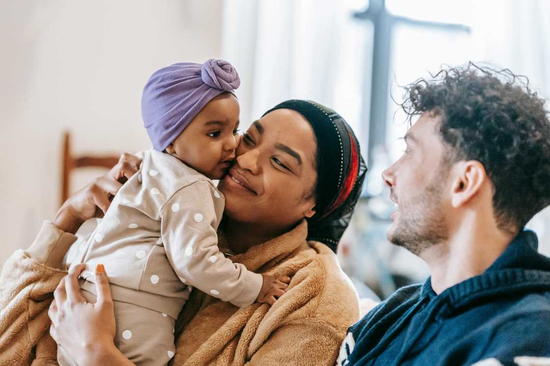 A happy family spending time together