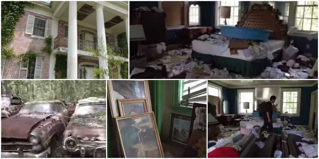 Reactions as man shares video of an old abandoned mansion he found somewhere that has 100s of cars and fine paintings in it Reactions as man shares video of an old abandoned mansion he found somewhere that has 100s of cars and fine paintings in it