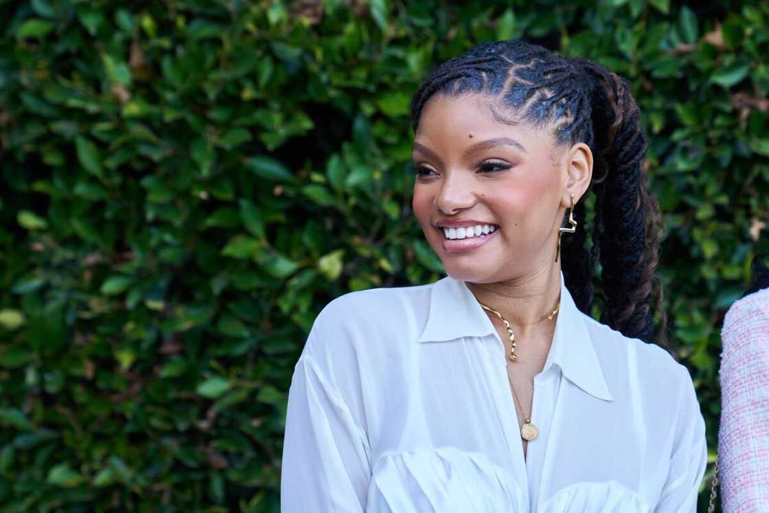 Halle Bailey at Femme It Forward Grammy High Tea