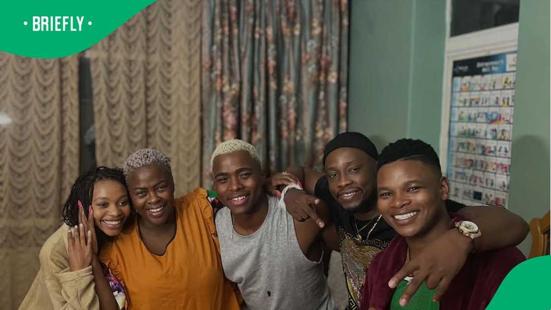 Wiseman Mncube and Dawn Thandeka King dance on set Wiseman Mncube and Dawn Thandeka King dance on set