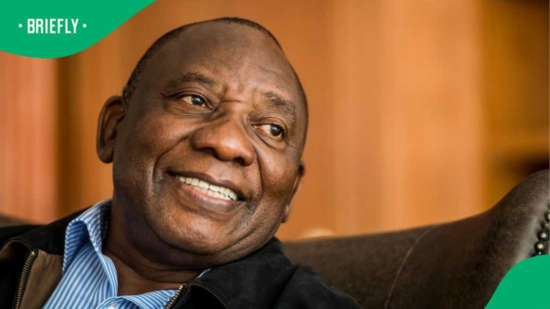 Cyril Ramaphosa in his home in Hyde Park. Cyril Ramaphosa in his home in Hyde Park.