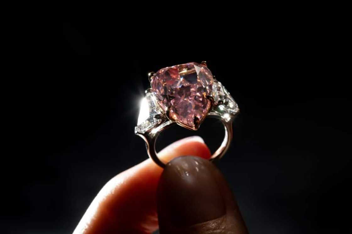 At 18.18 carats, the gem is the largest pear-shaped 'fancy vivid pink' diamond ever sold under the hammer