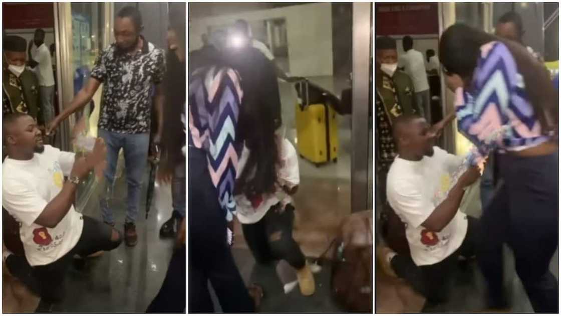 The couple hugged and kissed. The couple hugged and kissed.