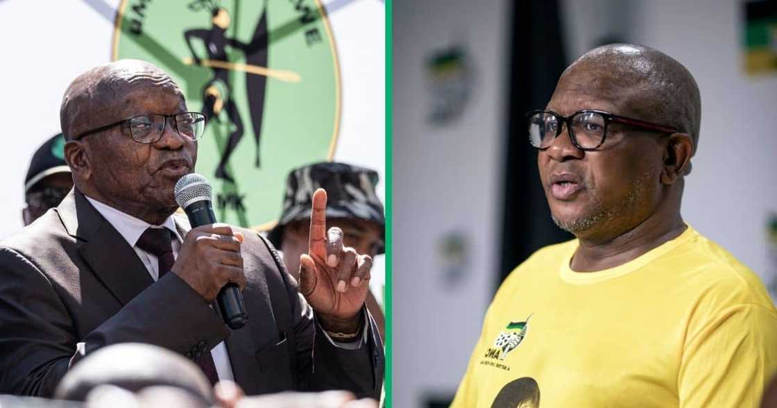 The ANC's Fikile Mbalula takes aim at MK Party's Jacob Zuma and his dual membership The ANC's Fikile Mbalula takes aim at MK Party's Jacob Zuma and his dual membership