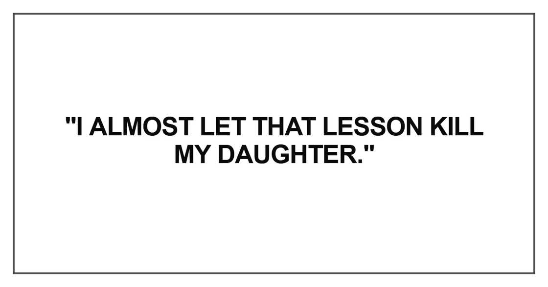 I almost let that lesson