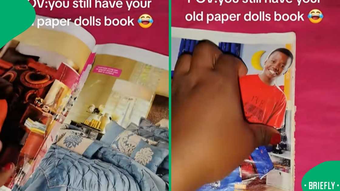 The visual on the right showed a paper doll