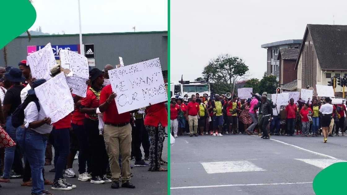 Municipal workers embarking on protest action.