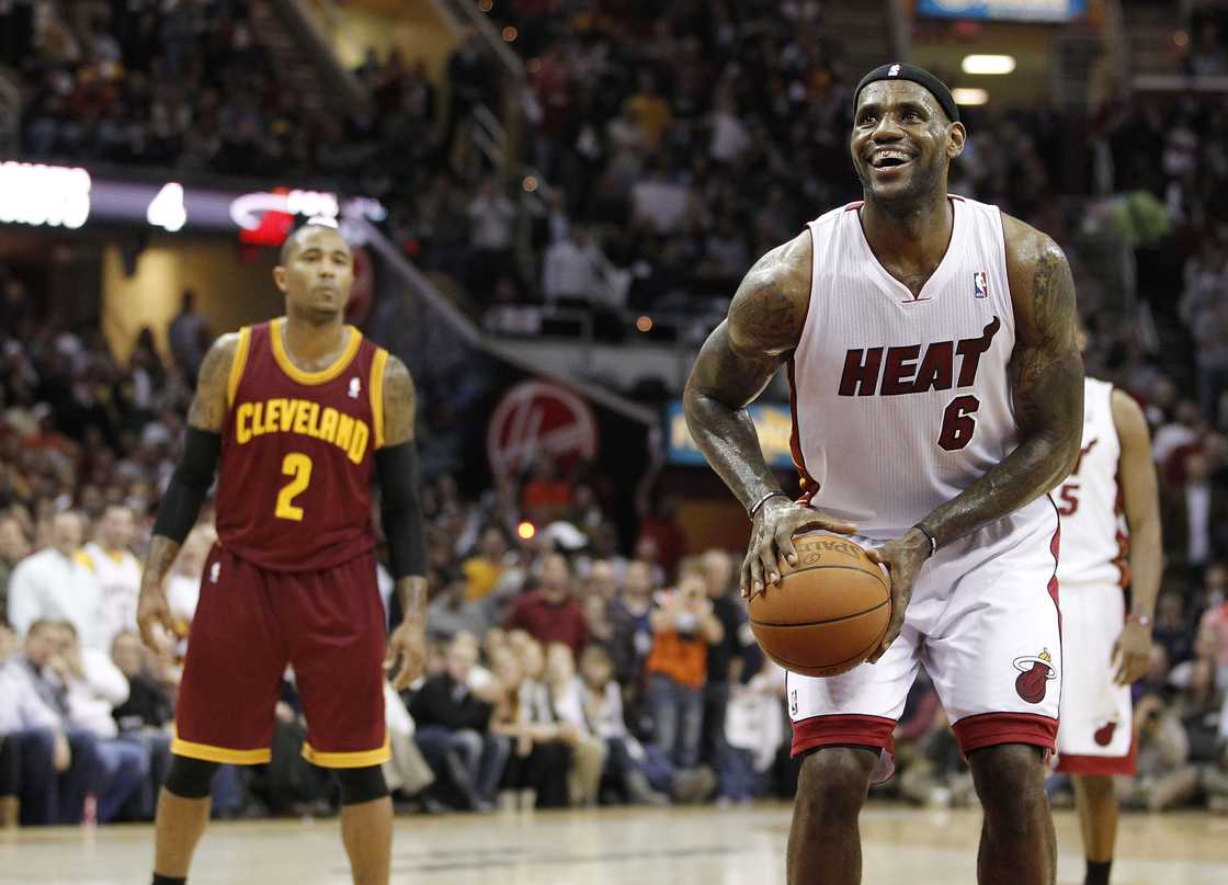 LeBron James and Mo Williams at Quicken Loans Arena on in Cleveland, Ohio