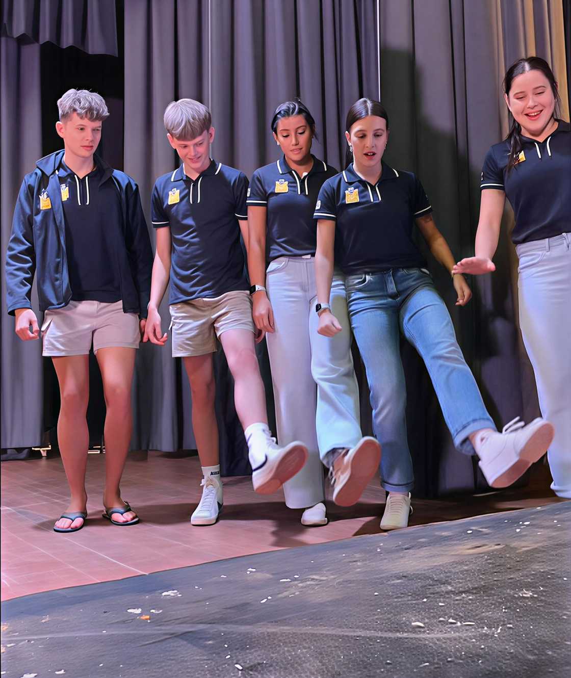 A group of learners danced the Zep dance in a TikTok video.