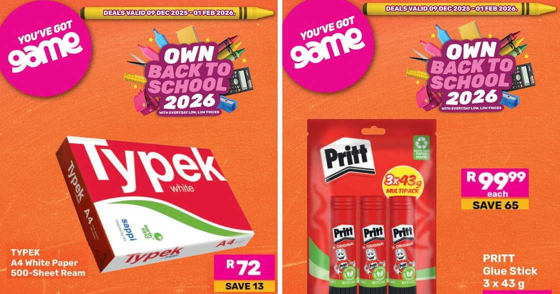 Skip the rush. Game’s Back to School 2026 deals are here early, with everyday low prices on trusted school essentials. Image supplied Skip the rush. Game’s Back to School 2026 deals are here early, with everyday low prices on trusted school essentials. Image supplied