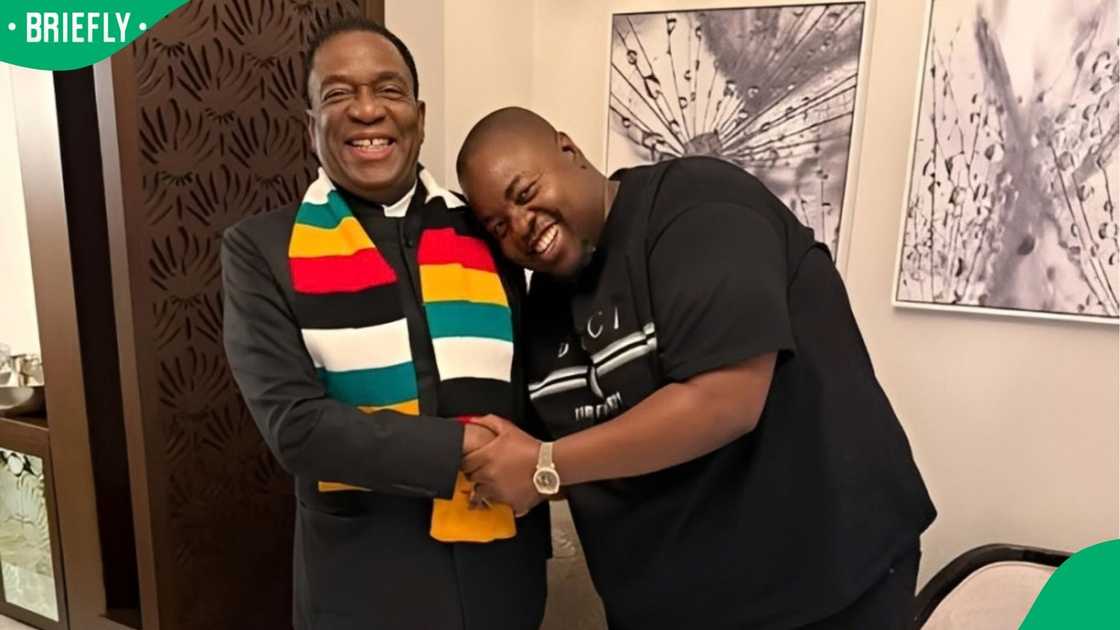 Zimbabwean President Emmerson Mnangagwa and Wicknell Chivayo