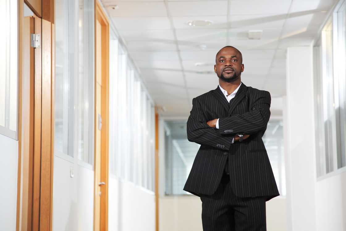 A man standing in the hallway