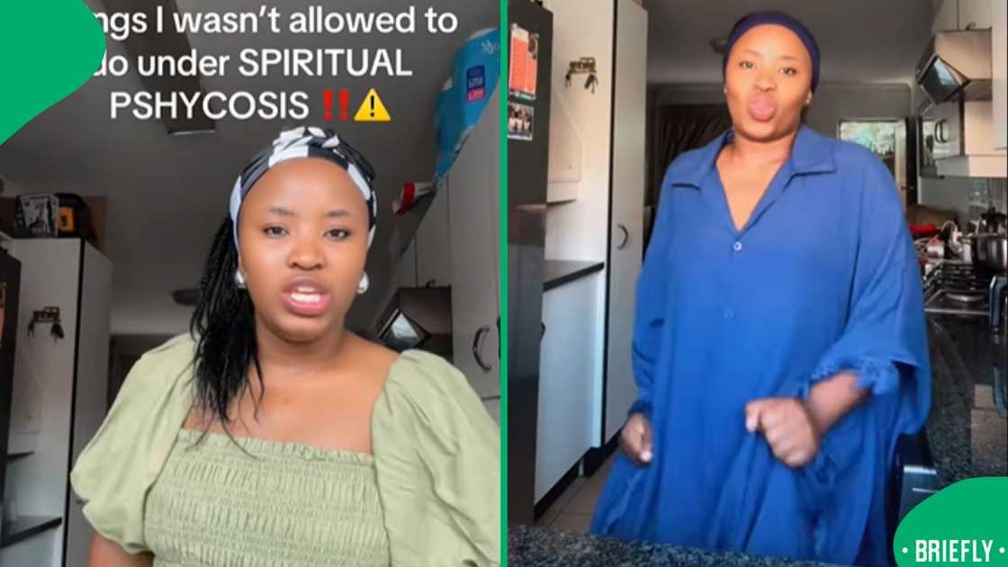 The visual on the right showed a woman dancing