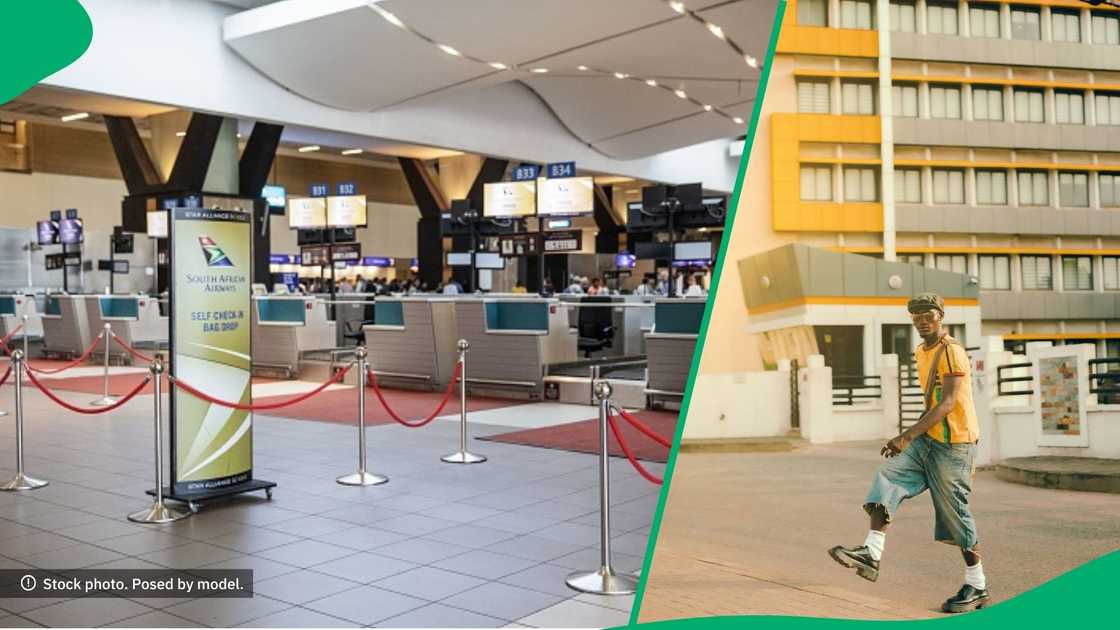 A Ghanaian man was only one at OR International airport for a free flight back home