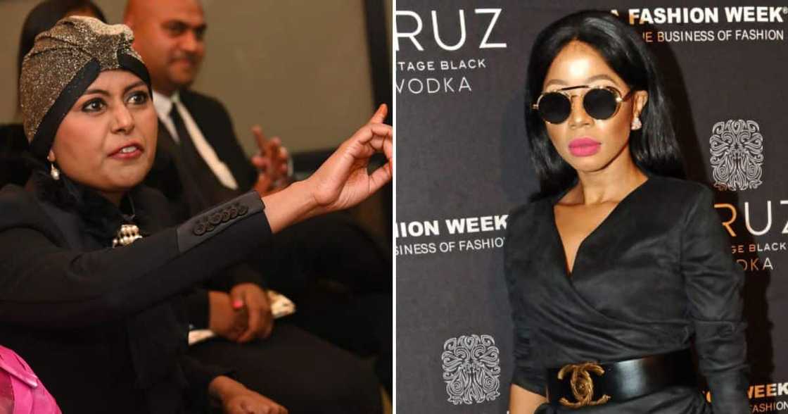 Magdalene Moonsammy and singer Kelly Khumalo Magdalene Moonsammy and singer Kelly Khumalo