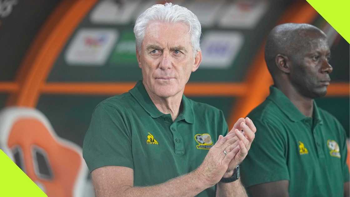 Hugo Broos reacts to Bafana Bafana's 2-2 draw against Uganda in their 2025 Africa Cup of Nations qualifying opener. Photo: Ulrik Pedersen. Hugo Broos reacts to Bafana Bafana's 2-2 draw against Uganda in their 2025 Africa Cup of Nations qualifying opener. Photo: Ulrik Pedersen.