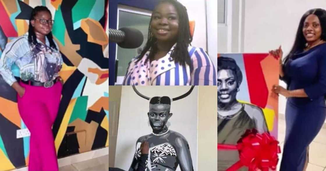 Anita-Pearl Ankor: Meet the Ghanaian female painter who earns GHc45k from paintings Anita-Pearl Ankor: Meet the Ghanaian female painter who earns GHc45k from paintings