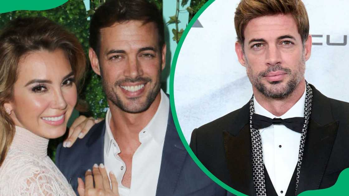 Elizabeth and William at the SLS Brickell in 2017 (L). The actor during the 2022 GQ Men Of The Year awards (R)