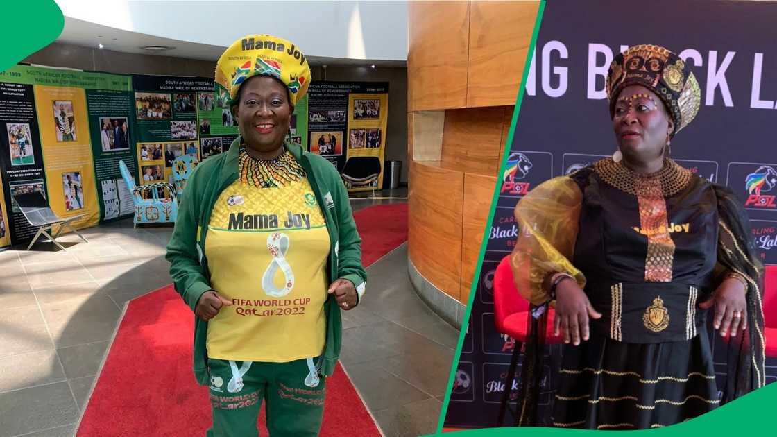 Mama Joy faced criticism for 'bullying' young fan at Bafana Bafana vs Congo game