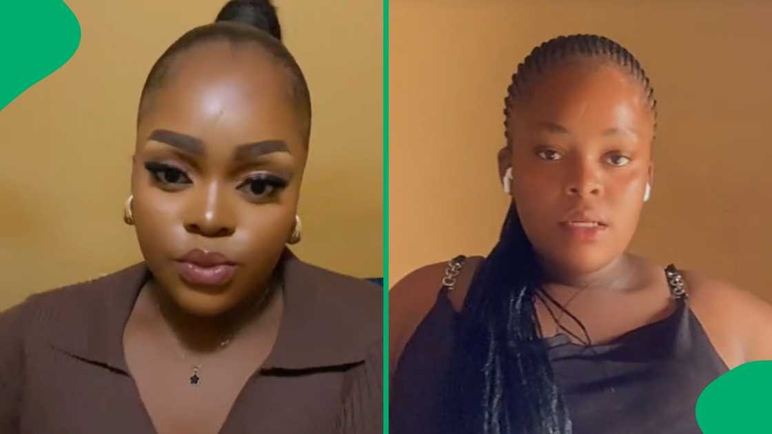 Social media users were moved by a lady's cute gesture towards her man Social media users were moved by a lady's cute gesture towards her man