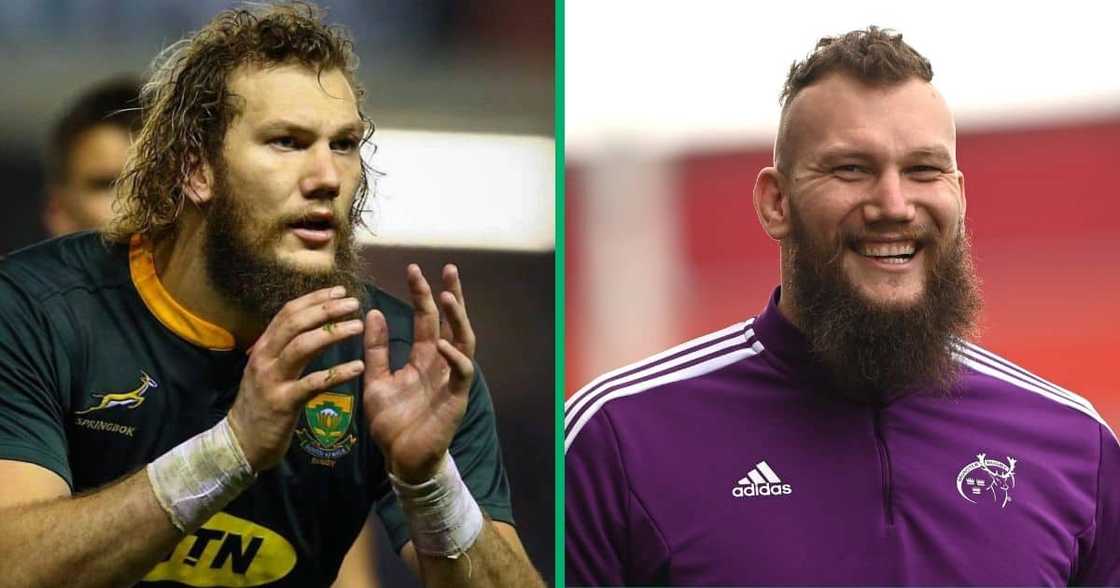 Springboks lock player RG Snyman at 2019 Rugby World Cup, and at Munster Rugby squad training session at Thomond Park in Limerick. Springboks lock player RG Snyman at 2019 Rugby World Cup, and at Munster Rugby squad training session at Thomond Park in Limerick.