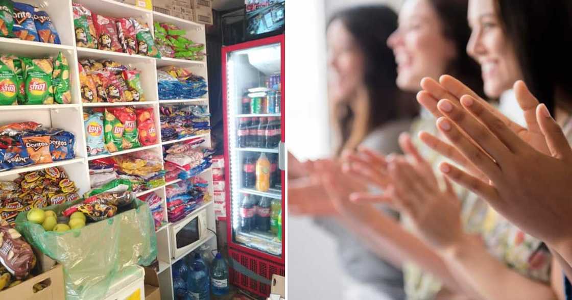 Woman, Spaza, Tuck shop, Mzansi, Social media, Twitter, Convenience store, Perishables, Cleaning aids, Shelves Woman, Spaza, Tuck shop, Mzansi, Social media, Twitter, Convenience store, Perishables, Cleaning aids, Shelves