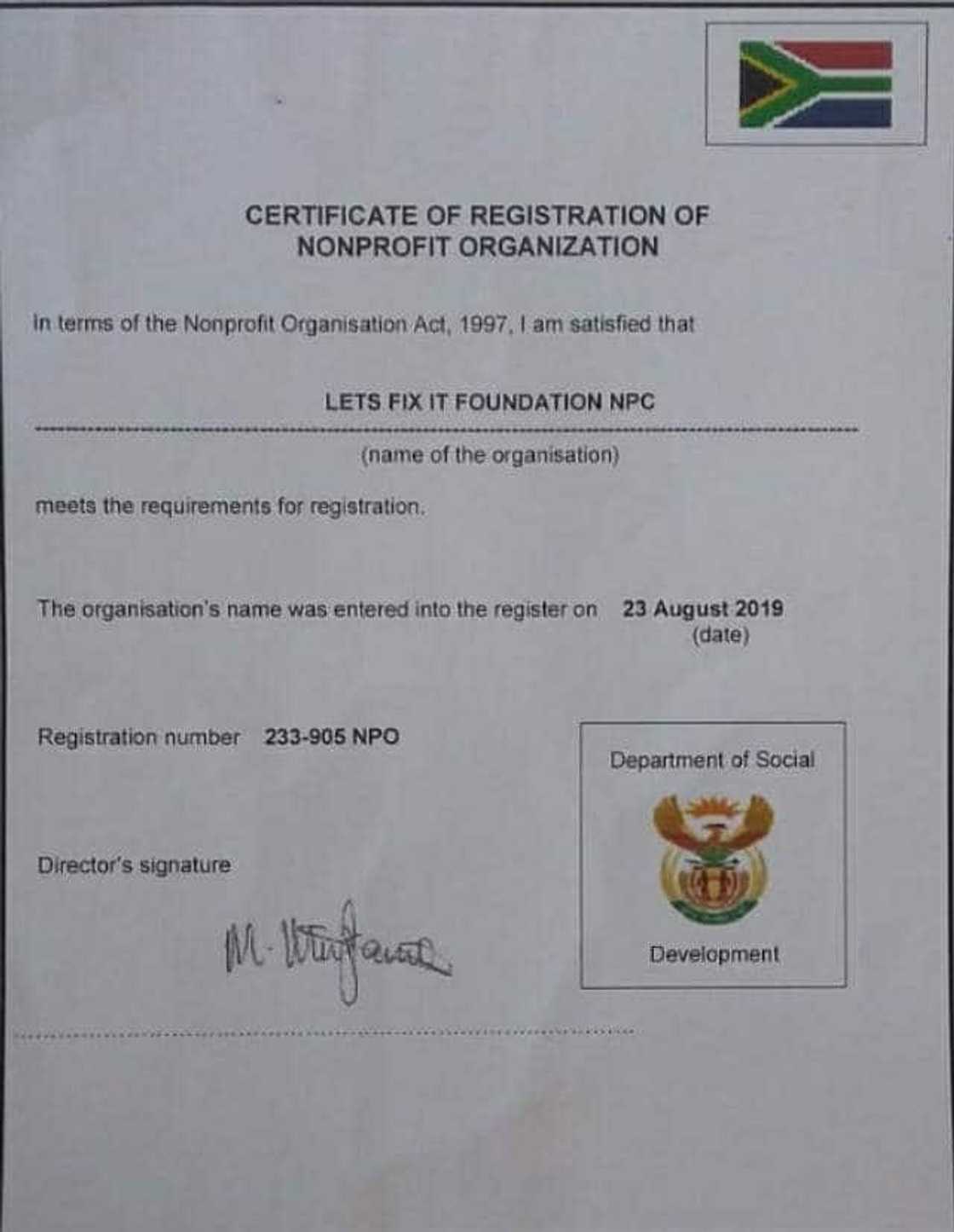 NPO application form 2021 NPO application form 2021