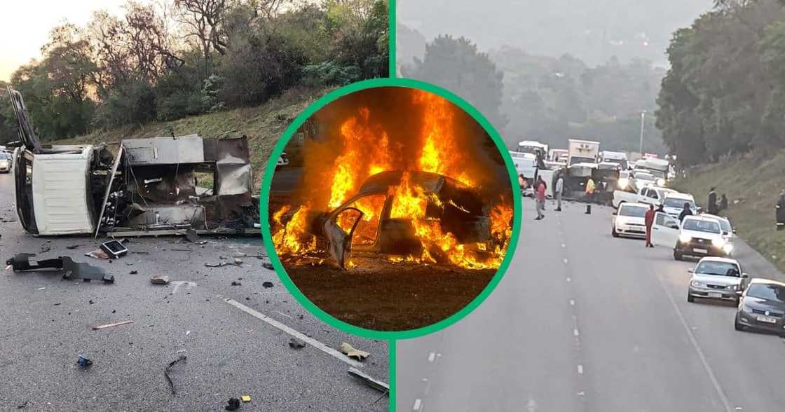 Aftermath of a cash-transit heist in Pretoria Aftermath of a cash-transit heist in Pretoria