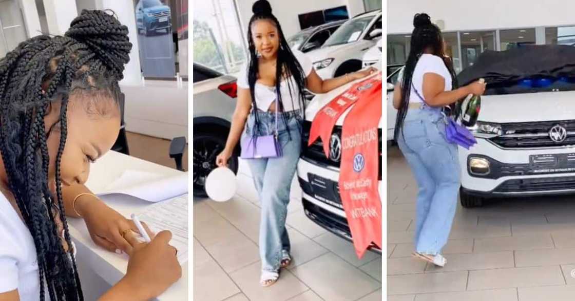 A young woman has been trending on social edia for her new whip. A young woman has been trending on social edia for her new whip.
