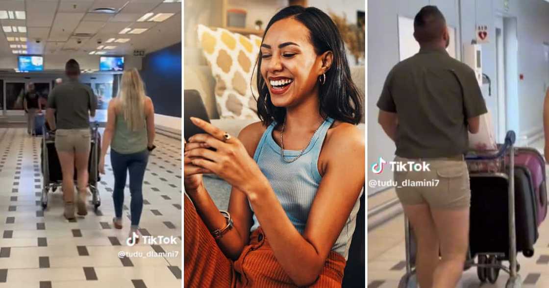 TikTok user @tudu_dlamini7 shared a video of a Mzansi man in very short shorts TikTok user @tudu_dlamini7 shared a video of a Mzansi man in very short shorts